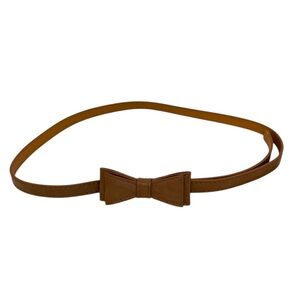 Faux Leather Bow Belt